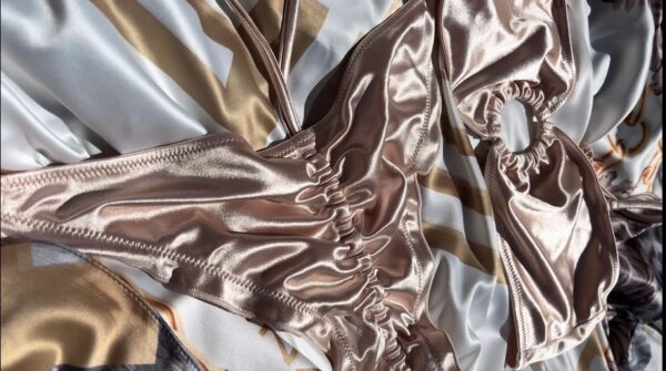 "ATHENS" Gold and Crystal BB Bikini in Metallic Champagne / PRE-ORDER NOW! - Image 5