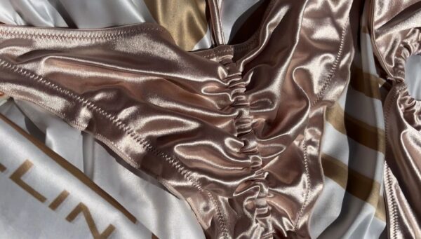 "ATHENS" Gold and Crystal BB Bikini in Metallic Champagne / PRE-ORDER NOW! - Image 4