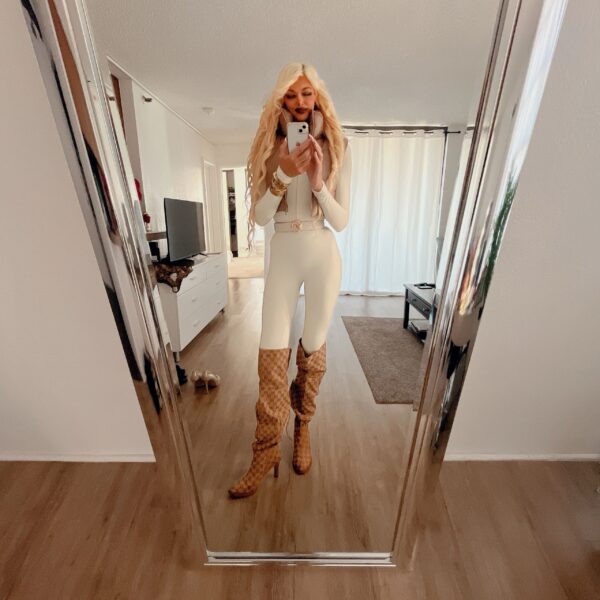 BELLINA BELLA "THE JUMPSUIT" in Cream - Image 4